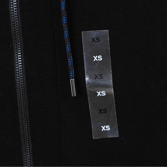 Michael Kors black hooded zipper cardigan sweater jacket urban minimalist XS - Picture 8 of 11